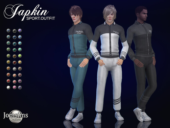 Sims 4 Male Japkin sport outfit by jomsims at TSR