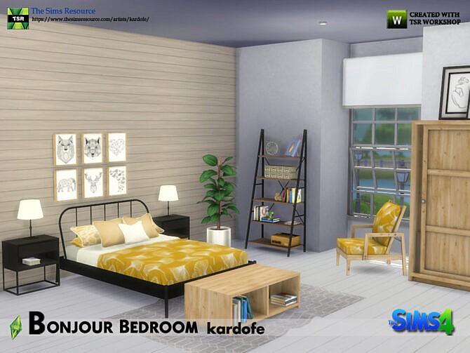 Sims 4 Bonjour Bedroom by kardofe at TSR