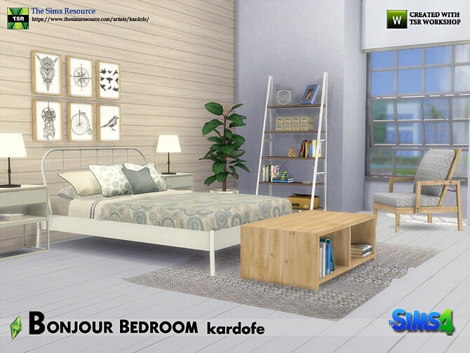 Sims 4 Bonjour Bedroom by kardofe at TSR