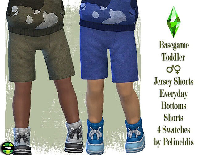 Sims 4 Toddler Jersey Shorts by Pelineldis at TSR