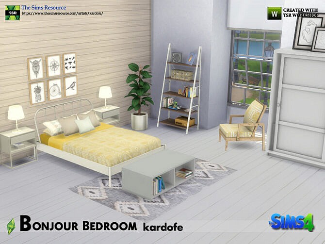 Sims 4 Bonjour Bedroom by kardofe at TSR