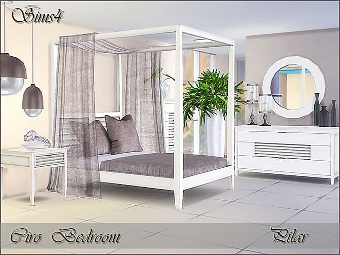 Sims 4 Ciro Bedroom by Pilar at TSR