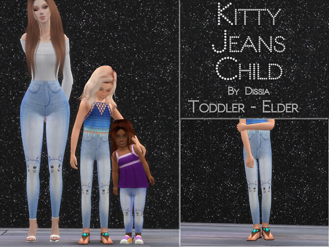 Sims 4 Kitty Jeans Child by Dissia at TSR