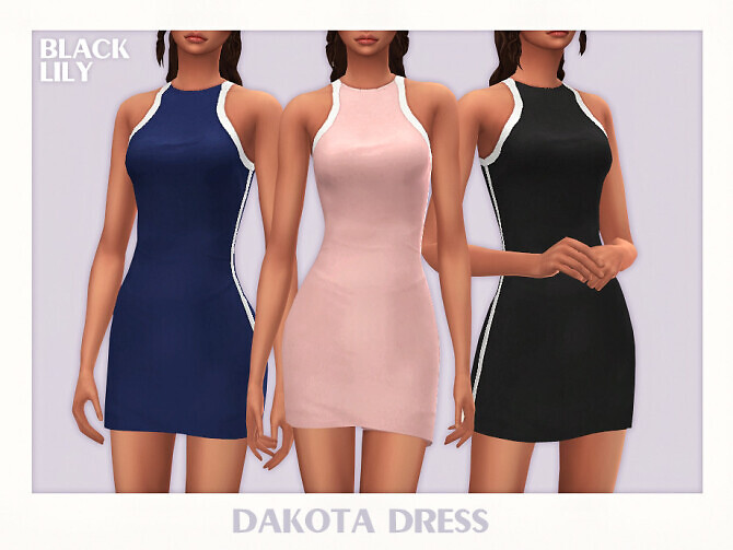 Sims 4 Dakota Dress by Black Lily at TSR