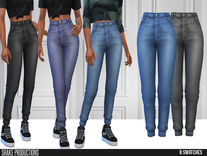 Sims 4 597 High waisted jeans by ShakeProductions at TSR