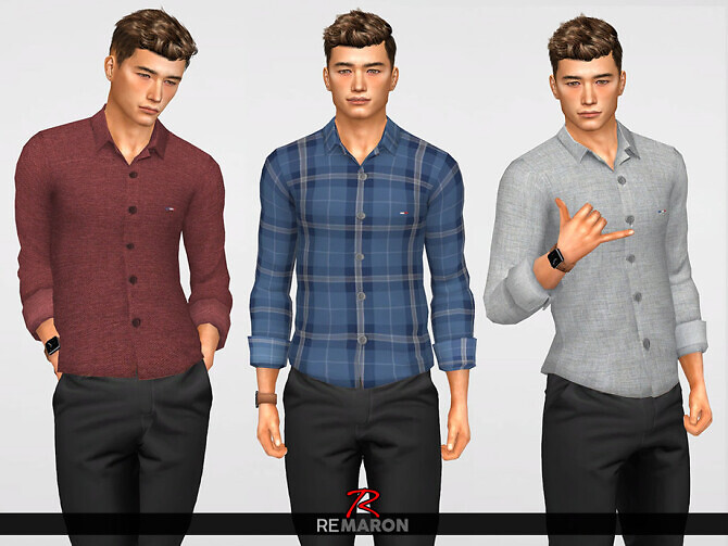 Sims 4 Formal Shirt for Men 01 by remaron at TSR