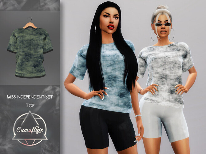 Sims 4 Miss Independent top by Camuflaje at TSR