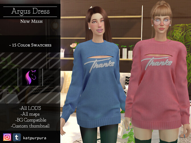 Sims 4 Argus Dress by KaTPurpura at TSR