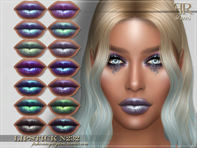 Sims 4 FRS Lipstick N232 by FashionRoyaltySims at TSR