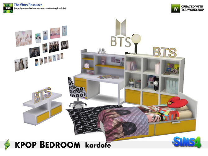 Sims 4 K pop Bedroom by kardofe at TSR