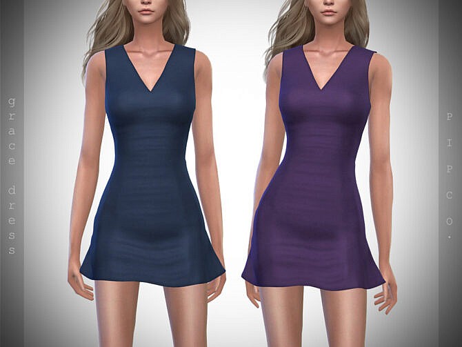 Sims 4 Grace Dress by Pipco at TSR