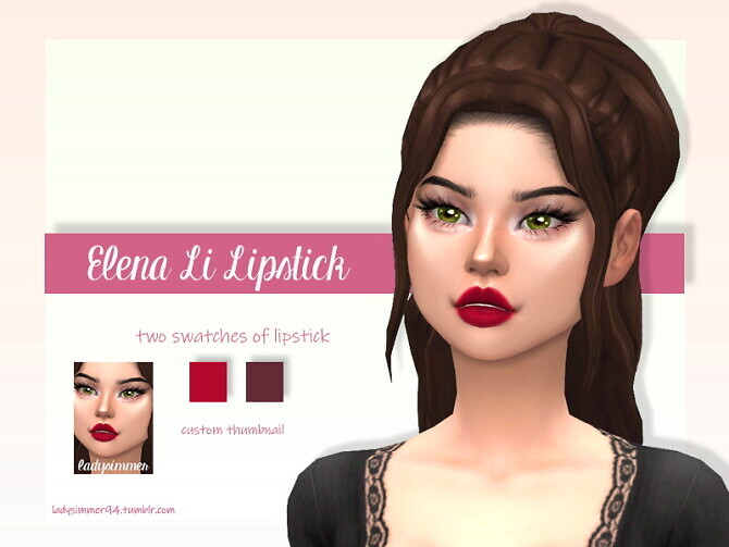 Sims 4 Elena Li Lipstick by LadySimmer94 at TSR