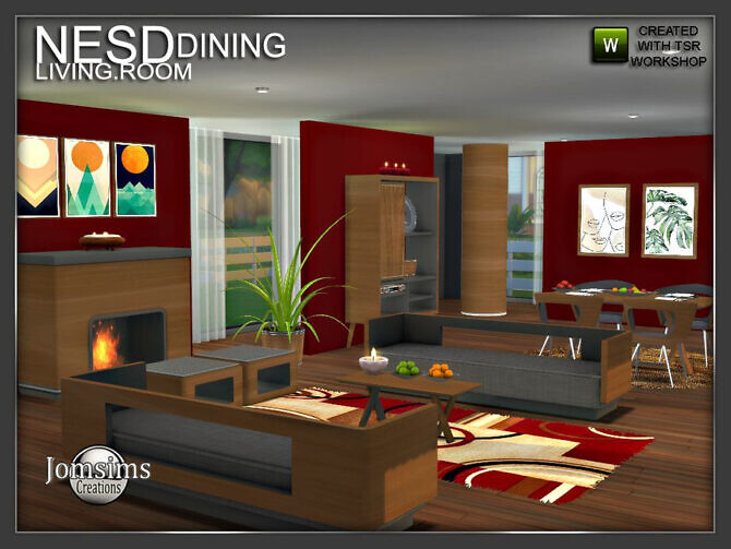 Sims 4 Nesd dining room part 2 by jomsims at TSR