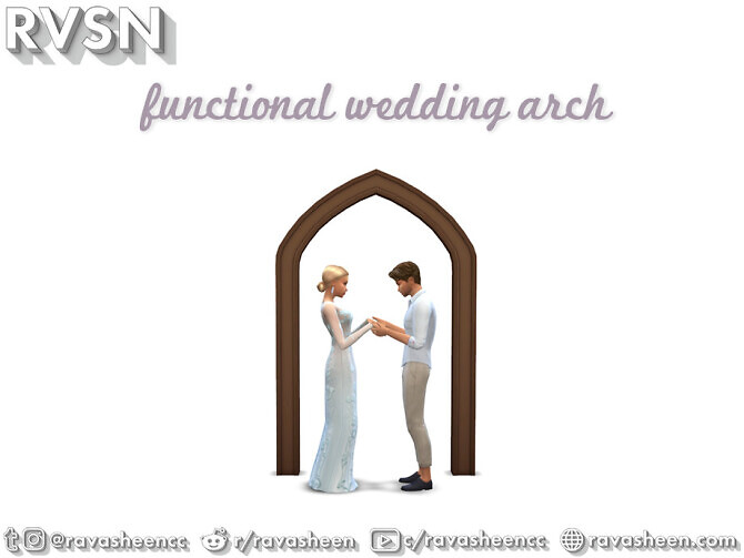 Sims 4 Holy Marchrimony Wedding Arches by RAVASHEEN at TSR