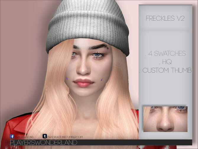 Sims 4 Freckles V2 by PlayersWonderland at TSR