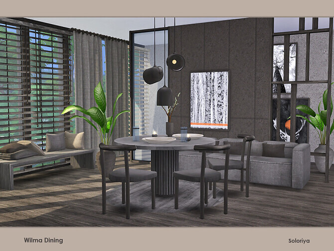 Sims 4 Wilma Dining Room by soloriya at TSR