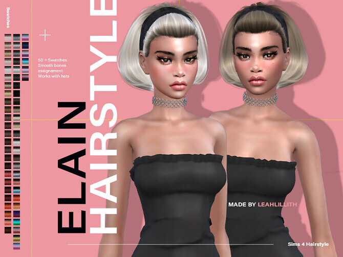 Sims 4 Elain Hairstyle by Leah Lillith at TSR
