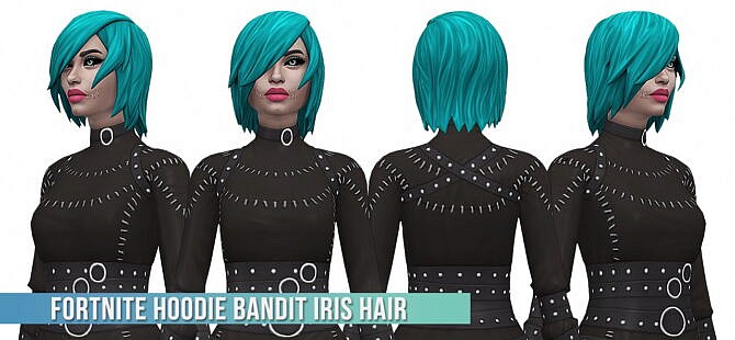 Sims 4 Fortnite Hoodie Bandit Iris Hair Conversion at Busted Pixels