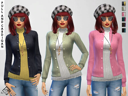 Pullover and Cardigan Set by Devirose at TSR