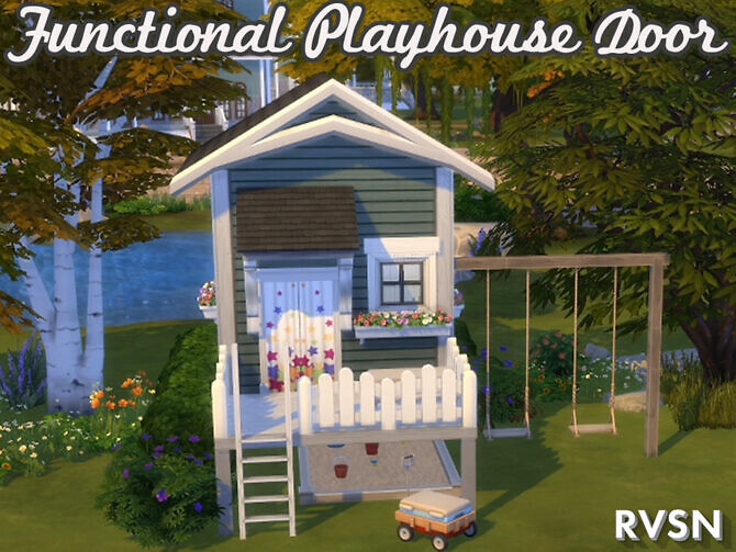 Sims 4 Functional Playhouse Door by RAVASHEEN at TSR