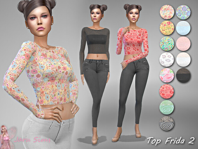 Sims 4 Top Frida 2 by Jaru Sims at TSR