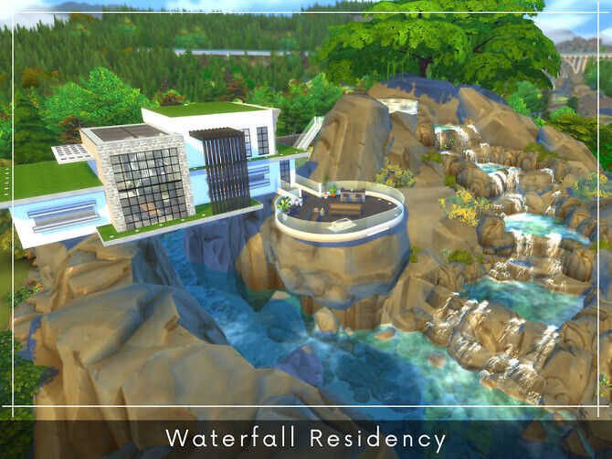 Sims 4 Waterfall Residency by A.lenna at TSR
