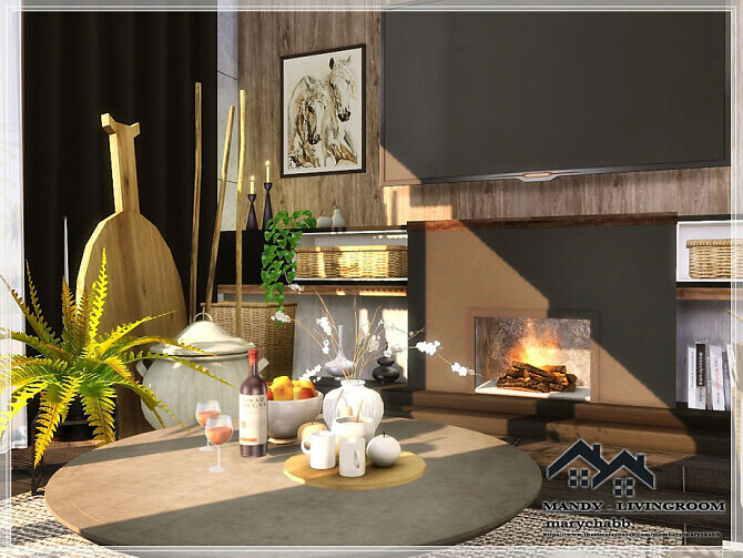 Sims 4 MANDY livingroom by marychabb at TSR