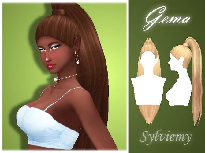 Sims 4 Gema Hairstyle by Sylviemy at TSR