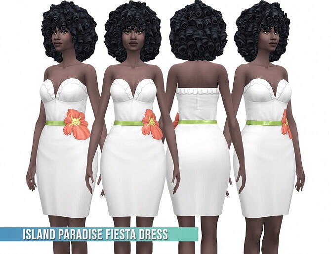 Sims 4 Island Paradise Fiesta Dress at Busted Pixels