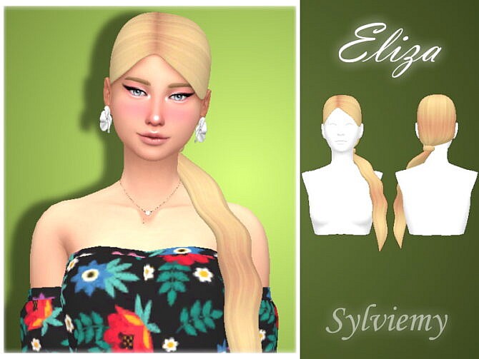 Sims 4 Eliza Hairstyle by Sylviemy at TSR