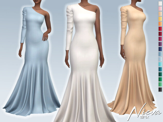 Sims 4 Nieva Dress by Sifix at TSR