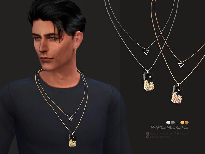 Sims 4 Waves necklace by sugar owl at TSR