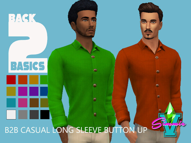 Sims 4 B2B Casual Long Sleeve by SimmieV at TSR