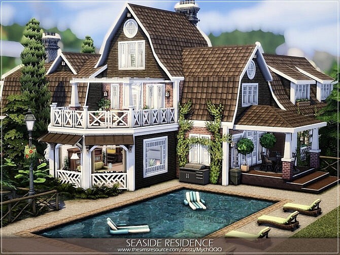 Sims 4 Seaside Residence by MychQQQ at TSR