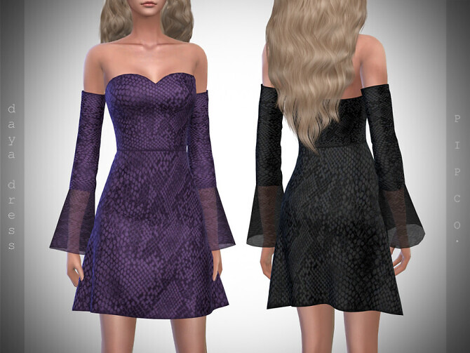 Sims 4 Daya Dress by Pipco at TSR
