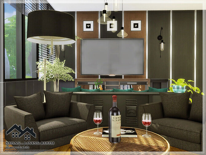 Sims 4 NOSAG Living Room by marychabb at TSR