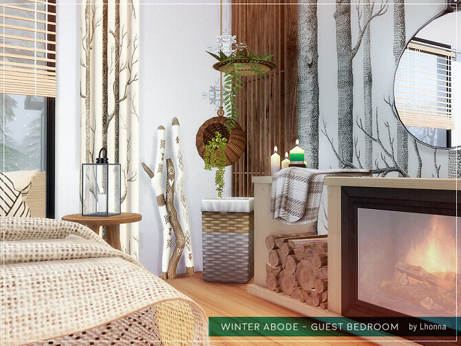 Sims 4 Winter Abode Guest Bedroom by Lhonna at TSR