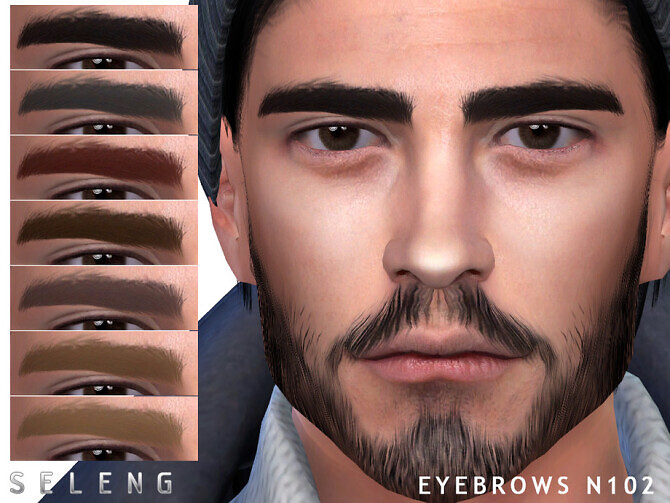 Sims 4 Eyebrows N102 by Seleng at TSR