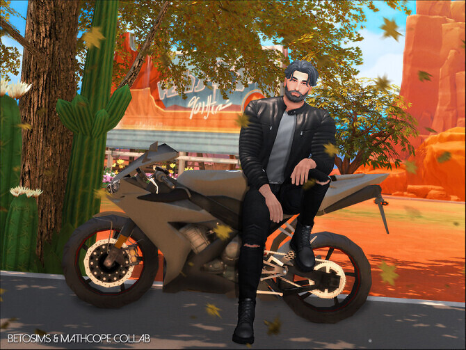 Sims 4 Biker Jacket I by Mathcope at TSR