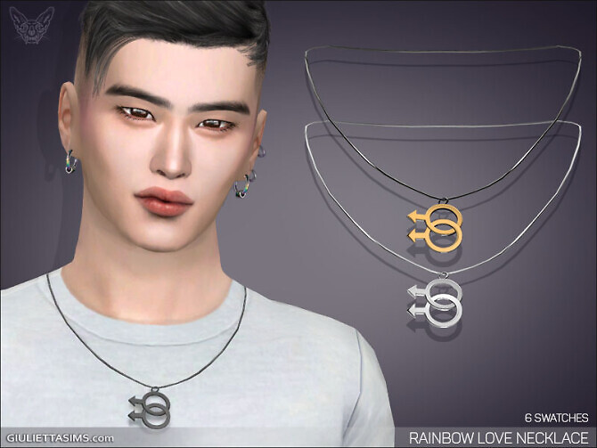 Sims 4 Rainbow Love Male Necklace at Giulietta