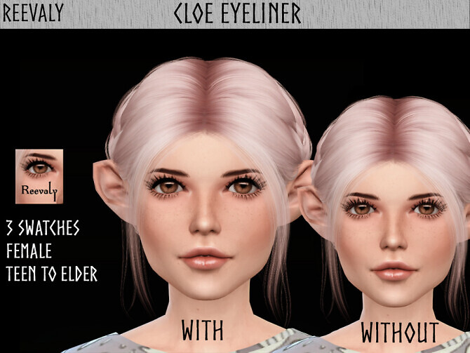 Sims 4 Cloe Eyeliner by Reevaly at TSR