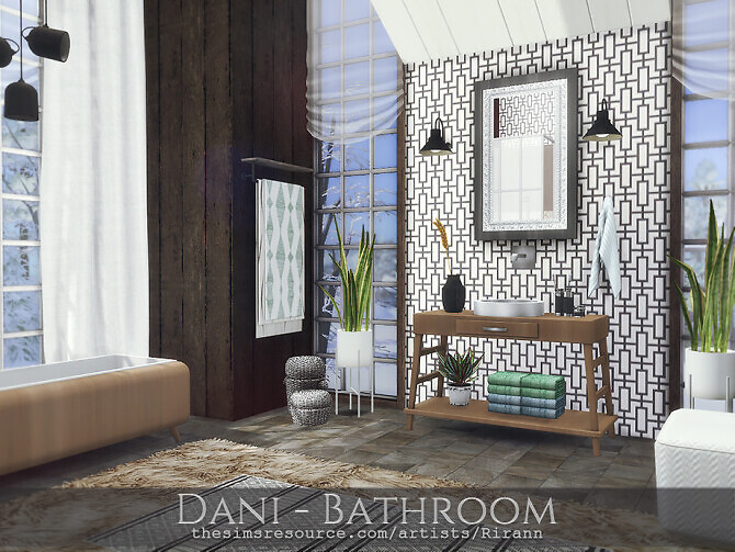 Sims 4 Dani bathroom by Rirann at TSR