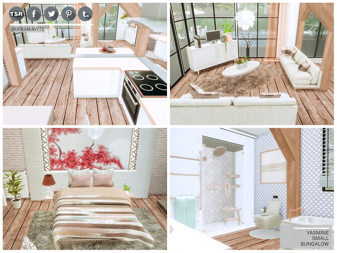 Sims 4 Yasmine Small Bungalow by Moniamay72 at TSR