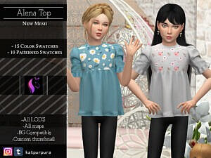 Alena Sims 4 Top For Girls