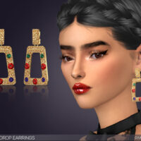 Allegra Drop Earrings Sims 4