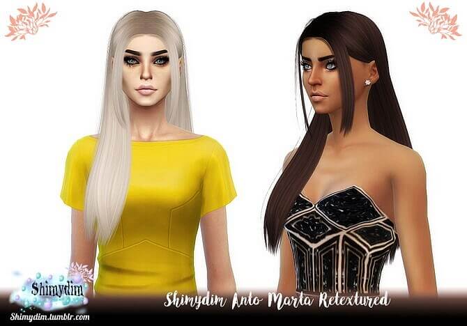 Sims 4 Anto Marta Hair Retexture at Shimydim Sims