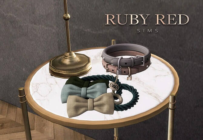 Sims 4 LORD LOU Antoinette Pet Bed Set at Ruby Red