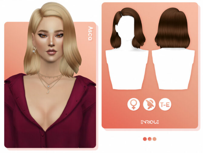 Sims 4 Asca Hairstyle by EnriqueS4 at TSR