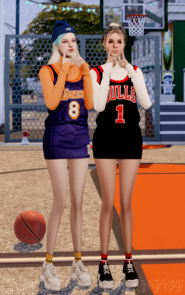 Sims 4 Basketball Uniform Dress at RIMINGs