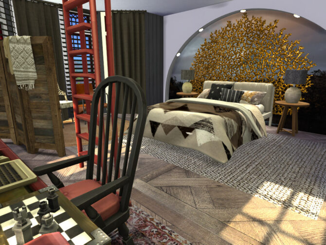 Sims 4 Bearwood Master Bedroom by fredbrenny at TSR
